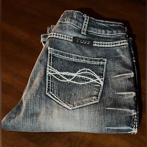 Cowgirl Tuff  Twisted Jeans. Size: 30 Length: 35